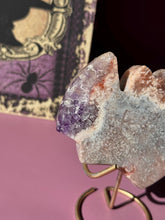 Load image into Gallery viewer, Druzy Pink Amethyst Bat Crystal Pink Amethyst Geode Tower High Quality Crystal for Healing Energy Balance and Home Decor 3219