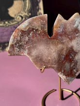 Load image into Gallery viewer, Druzy Pink Amethyst Bat Crystal Pink Amethyst Geode Tower High Quality Crystal for Healing Energy Balance and Home Decor 3218