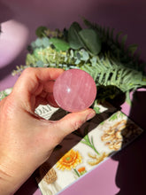 Load image into Gallery viewer, Brazilian Rose Quartz Sphere with Asterism Stone for Love Heart Chakra and Spiritual Healing 3312 G