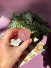 Load image into Gallery viewer, Brazilian Rose Quartz Sphere with Asterism Stone for Love Heart Chakra and Spiritual Healing 3314 K