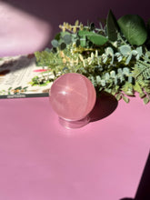 Load image into Gallery viewer, Rose Quartz Sphere with Asterism Stone for Love Heart Chakra and Spiritual Healing 3317 B