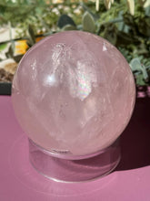 Load image into Gallery viewer, Rose Quartz Sphere with Asterism Stone for Love Heart Chakra and Spiritual Healing 3326 B