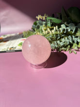 Load image into Gallery viewer, Rose Quartz Sphere with Asterism Stone for Love Heart Chakra and Spiritual Healing 3324