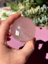 Load image into Gallery viewer, Rose Quartz Sphere with Asterism Stone for Love Heart Chakra and Spiritual Healing 3327 D