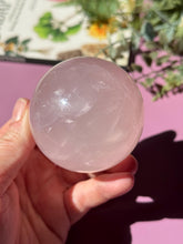 Load image into Gallery viewer, Rose Quartz Sphere with Asterism Stone for Love Heart Chakra and Spiritual Healing 3325 C