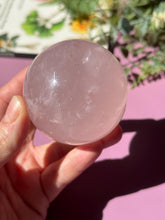 Load image into Gallery viewer, Rose Quartz Sphere with Asterism Stone for Love Heart Chakra and Spiritual Healing 3325 C
