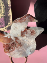Load image into Gallery viewer, Druzy Pink Amethyst Pumpkin Crystal Pink Amethyst Geode Tower High Quality Crystal for Healing Energy Balance and Home Decor 3218
