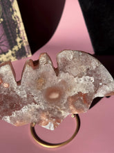 Load image into Gallery viewer, Druzy Pink Amethyst Bat Crystal Pink Amethyst Geode Tower High Quality Crystal for Healing Energy Balance and Home Decor 3218