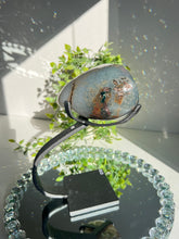 Load image into Gallery viewer, amethyst geode with green and red banding 2175