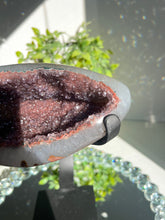 Load image into Gallery viewer, amethyst geode with green and red banding 2175