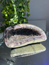 Load image into Gallery viewer, Black amethyst geode 2088