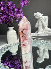 Load image into Gallery viewer, Druzy pink amethyst tower 2787
