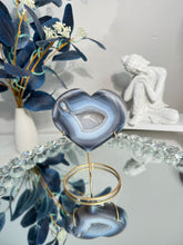 Load image into Gallery viewer, Deep blue Druzy agate heart 2826
