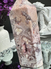 Load image into Gallery viewer, pink amethyst tower with quartz 2783
