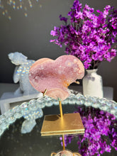 Load image into Gallery viewer, Pink amethyst heart with amethyst 2816
