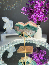 Load image into Gallery viewer, Druzy Pink amethyst heart 2818
