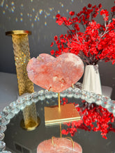 Load image into Gallery viewer, Pink amethyst heart with amethyst &amp; calcite  2817
