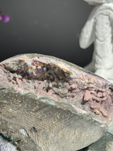 Load image into Gallery viewer, Pink jasper geode with Amethyst 1955
