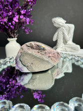 Load image into Gallery viewer, Pink jasper geode with Amethyst 1955
