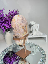 Load image into Gallery viewer, Pink amethyst slab with amethyst druzy 2278
