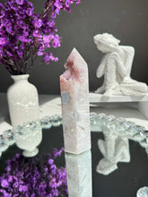 Load image into Gallery viewer, pink amethyst tower with agate and quartz 2786

