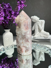 Load image into Gallery viewer, pink amethyst tower with quartz 2783
