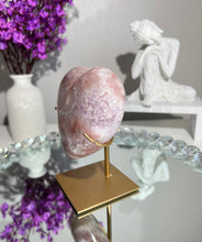 Load image into Gallery viewer, Druzy Pink amethyst heart with amethyst 2329
