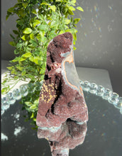 Load image into Gallery viewer, Deep maroon brown/red rainbow amethyst - healing crystals
