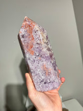 Load image into Gallery viewer, Red pink amethyst tower with amethyst 2907

