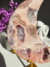 Load image into Gallery viewer, Druzy Pink amethyst moon   2610
