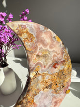 Load image into Gallery viewer, Druzy Pink amethyst moon   2610
