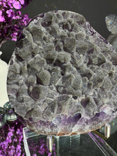 Load image into Gallery viewer, Rare Green sugar druzy amethyst geode   2681
