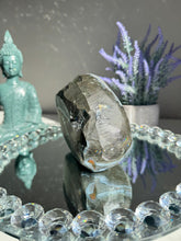 Load image into Gallery viewer, sugar druzy quartz geode with calcite 2694
