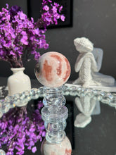 Load image into Gallery viewer, Druzy Pink amethyst sphere with amethyst  2723
