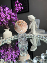 Load image into Gallery viewer, Druzy Pink amethyst sphere with amethyst  2724
