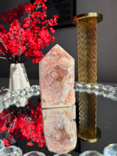 Load image into Gallery viewer, Druzy pink amethyst tower with quartz calcite and dendrite  2713
