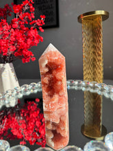 Load image into Gallery viewer, Red Druzy pink amethyst tower  2713
