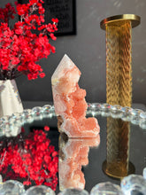 Load image into Gallery viewer, Red Druzy pink amethyst tower  2713
