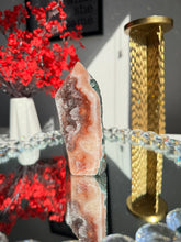 Load image into Gallery viewer, Red Druzy pink amethyst tower  2714
