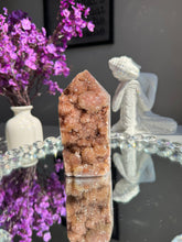 Load image into Gallery viewer, Druzy red color pink amethyst tower  2714
