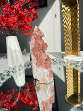 Load image into Gallery viewer, Red bubbly Druzy pink amethyst tower  2715
