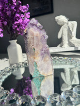 Load image into Gallery viewer, Druzy pink amethyst tower with amethyst  2716
