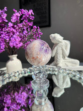 Load image into Gallery viewer, Pink amethyst sphere with amethyst  2173
