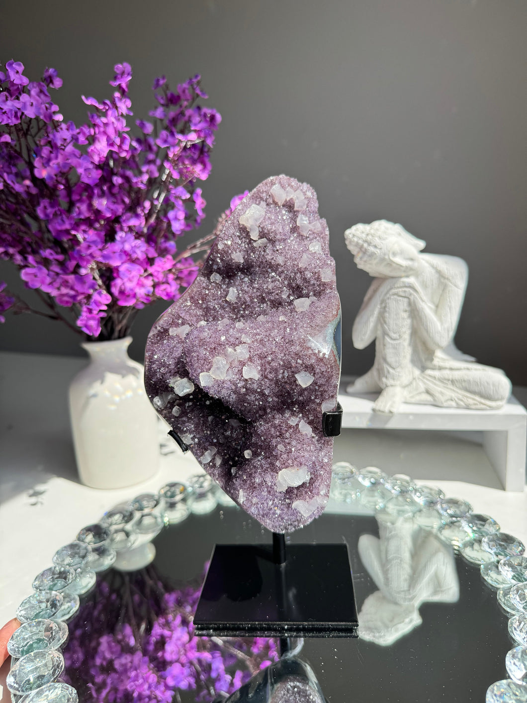 Amethyst with calcite Healing crystals 2761