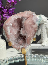 Load image into Gallery viewer, Druzy Pink Amethyst geode Healing crystals 2771
