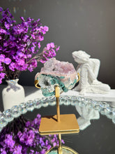 Load image into Gallery viewer, Druzy pink Amethyst geode with jasper Healing crystals 2767
