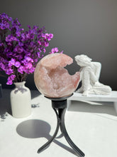 Load image into Gallery viewer, Pink rainbow Amethyst sphere  Healing crystals 2773
