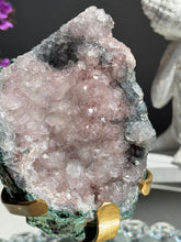 Load image into Gallery viewer, Pink flower amethyst geode with jasper Healing crystals 2770
