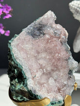 Load image into Gallery viewer, Pink flower amethyst geode with jasper Healing crystals 2770

