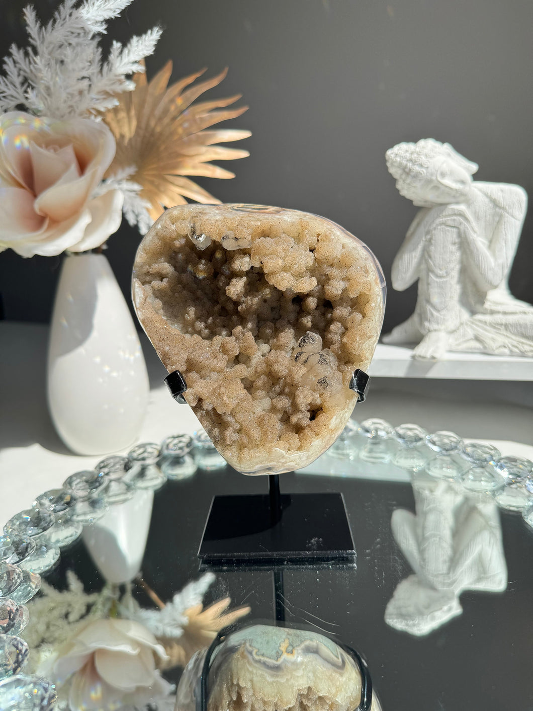 Druzy jasper stalactite geode  Healing crystals 2764